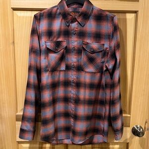 DIXXON Men's Red and Black Checkered Shirt